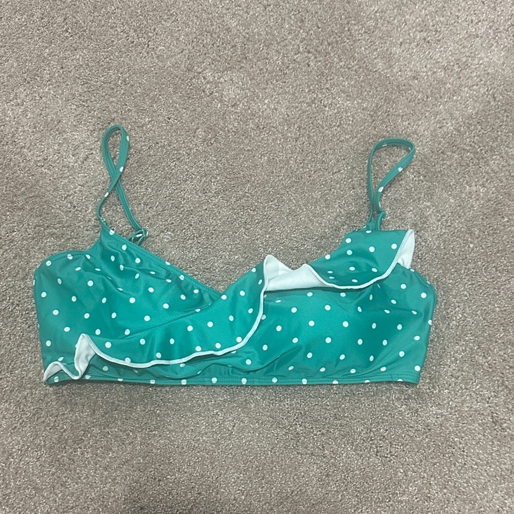 Summersalt Green Polka Dot Bikini Top